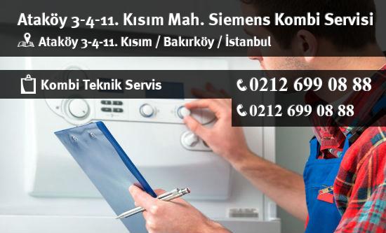 Ataköy 3-4-11. Kısım Siemens Kombi Servisi İletişim